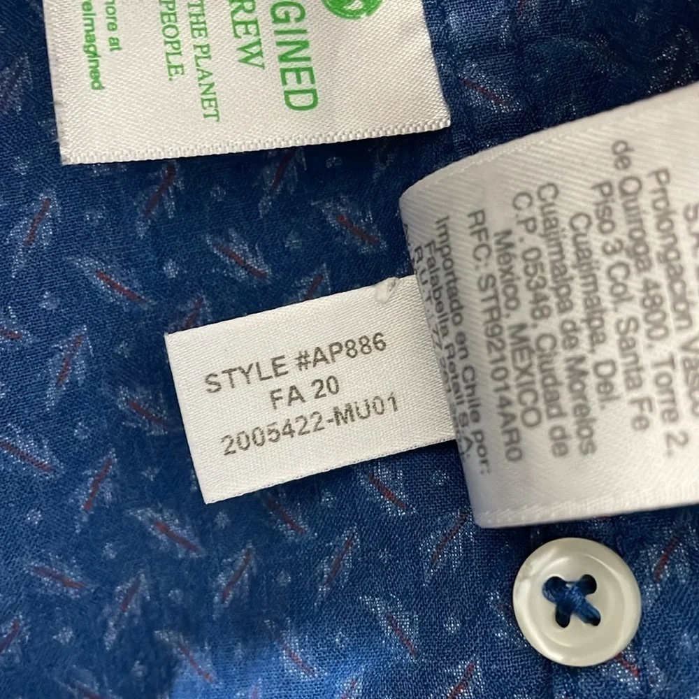 J.Crew Slim Organic Cotton Leaves shirt